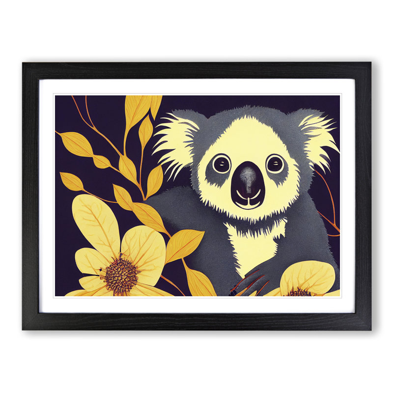 Koala Bear - Framed Print, Black Framed, 46cm H x 64cm W