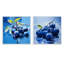 Bleu azur bleu azur abstrait - fruits carré collage ensemble de 2-180858657-180858662