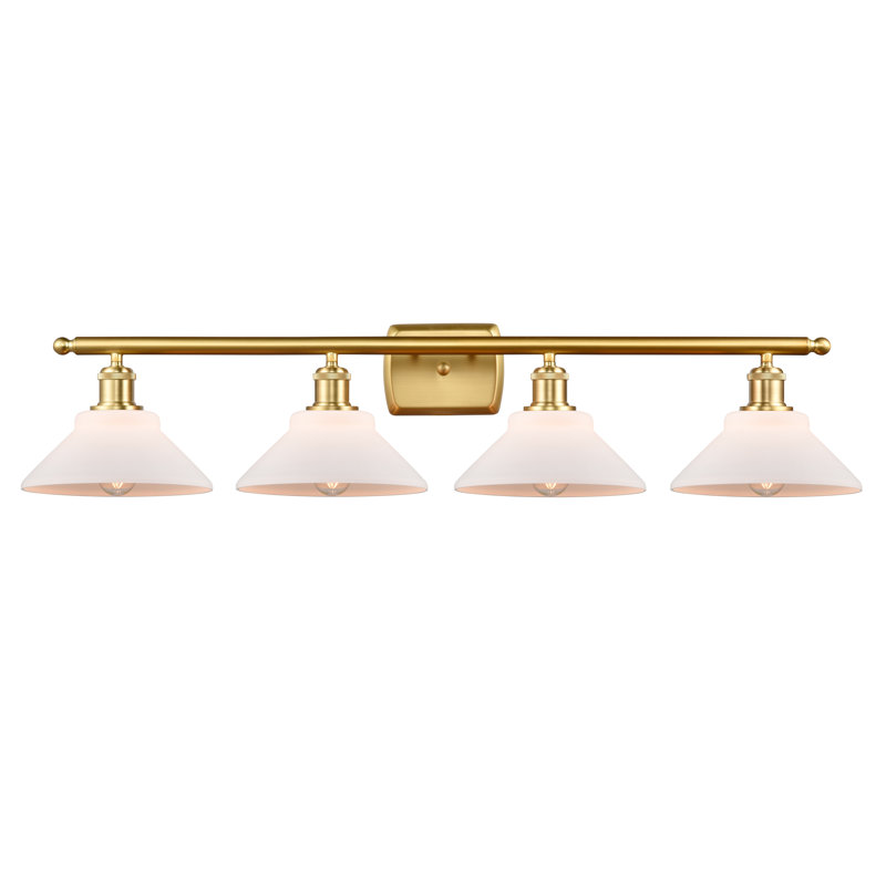 Éclairage pour salle de bain à 4 lumières à intensité variable Newton St Loe, Ampoule incandescente rétro de 60 watts