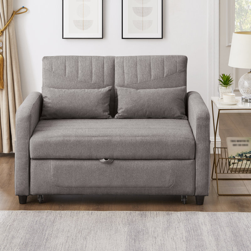 Linen Sofa, Dark Gray