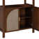 Boho 3-Shelf Bookshelf Cabinet With Rattan Doors