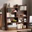 Bibliothèque de rangement pour chambre à coucher avec détails en céramique, pour chambre et salon
