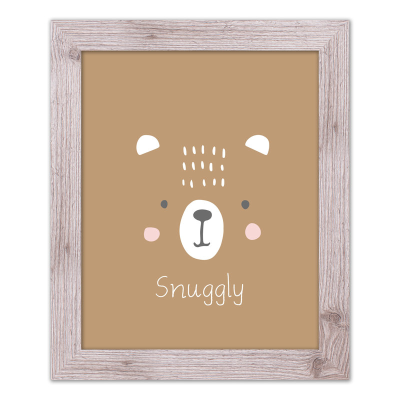 Art encadré Snuggly, H 20 po x l 16 po x P 0,75 po, Cadre blanc