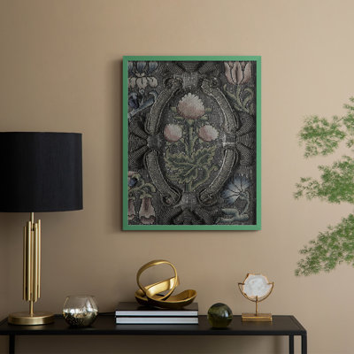 Vintage Abstract Print CXLVIII Framed Print - Solid Wood