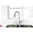 Stainless Steel High Arc Pull Out Sink Faucet - Brushed Nickel Single Level Kitchen Tap For Efficient Water Utilization Handle In Spray Head Convenient Access