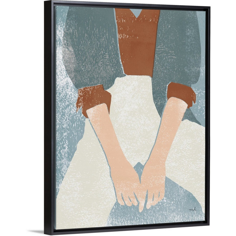 " Casual II " by Moira Hershey, Black Framed, 42" H x 32" W x 1.75" D