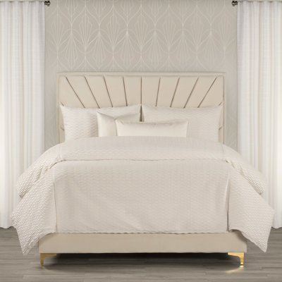 Pleated Velvet Wave Duvet Cover & Insert Set