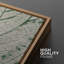 Abstrait botanique vert, feuilles blanches, 3 pièces-91874970-91874969