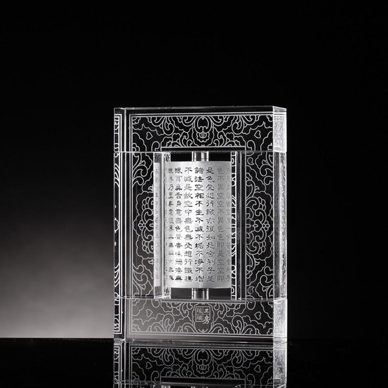 LIULI Crystal Art Crystal Prayer Wheel Sculpture