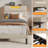Twin Modern Upholstered Bed Frame with Storage Headboard, LED Lights & Charging Station, Heavy Duty Wooden Slats Support, No Box Spring Needed-798503561-798503560