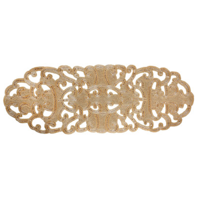 Hand Beaded Lace Circular Runner
