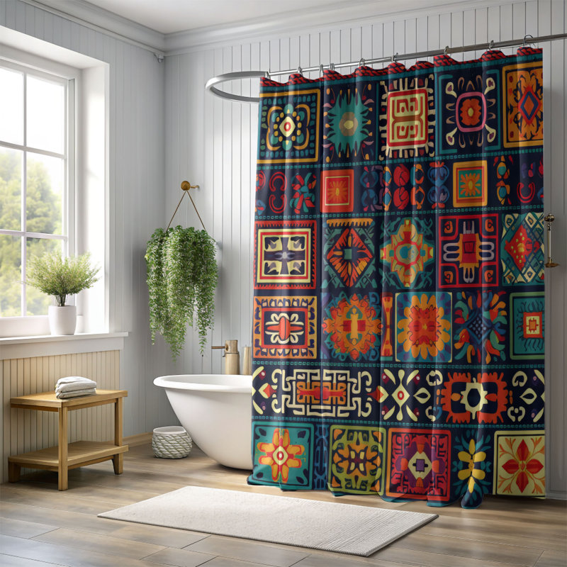 Traditional Textiles - Premium Shower Curtain, 74"H x 71"W