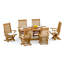 4 Seats 5 Pcs Grade-A Teak Wood Dining Set: Warwick Console Folding Rectangle Table And 4 Marley Folding Reclining Arm Chairs #11MR1504-234973837