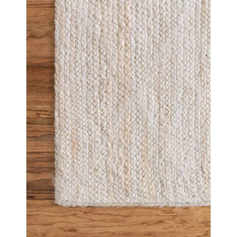 Tapis ivoire tressé à la main Lyndhurst, Tapis de couloir 2 pi 2 po x 8 pi 2 po