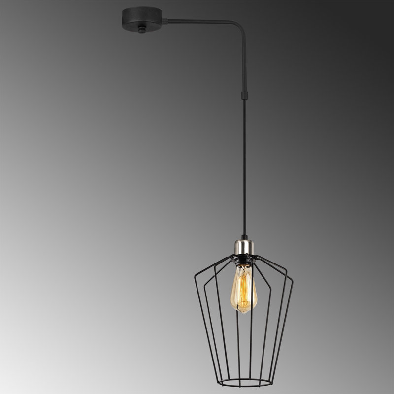 Corsham 1 - Light Black/Nickel Lantern Pendant