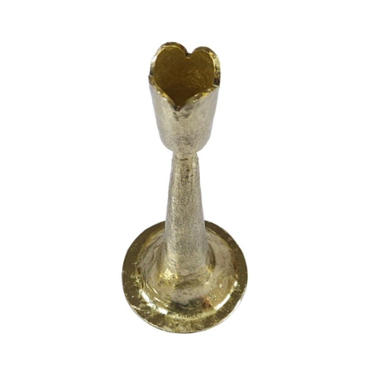 Porte-bougie décoratif en forme de pétale cannelée en fer pour porte d'entrée - Décoration moderne en métal pour décor de table