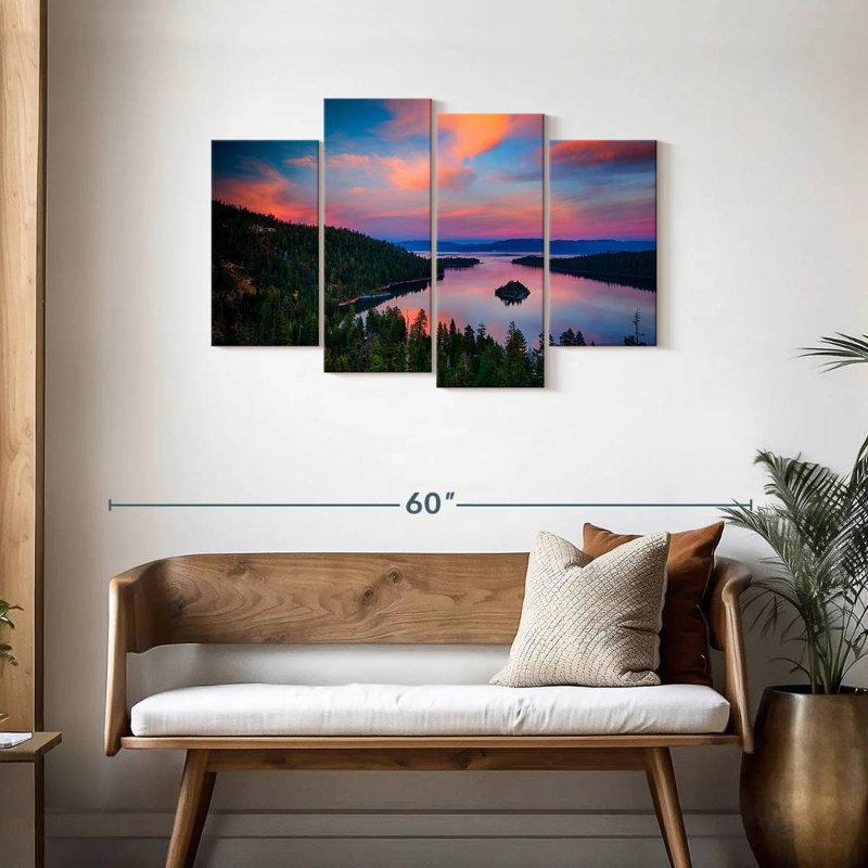 Alvord, lac Tahoe, ciel crépuscule, H 27 po x l 43 po