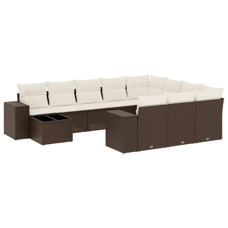 Vidaxl Garden Sofa Set Brown