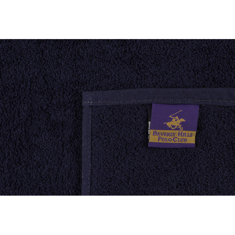 Ensemble de serviettes 3 pièces 100% coton, Bleu foncé