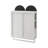 23.62" Modern Double-Arched Mirror Cabinet,2 Doors Medicine Cabinet, Metal Wall Cabinet With Adjustable Shelves And Towel Rack, Mirror Cabinet With Storage For Bathroom, Living Room And Bedroom, White-186046001