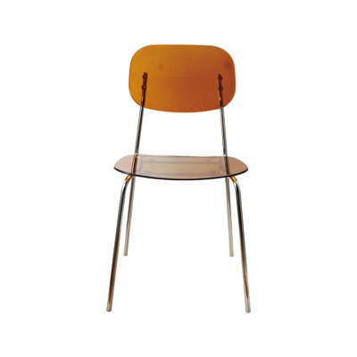 Transparent Dining Chair With Metal Legs