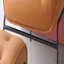 Fauteuil d'appoint et repose-pieds en cuir fleur-1830273281