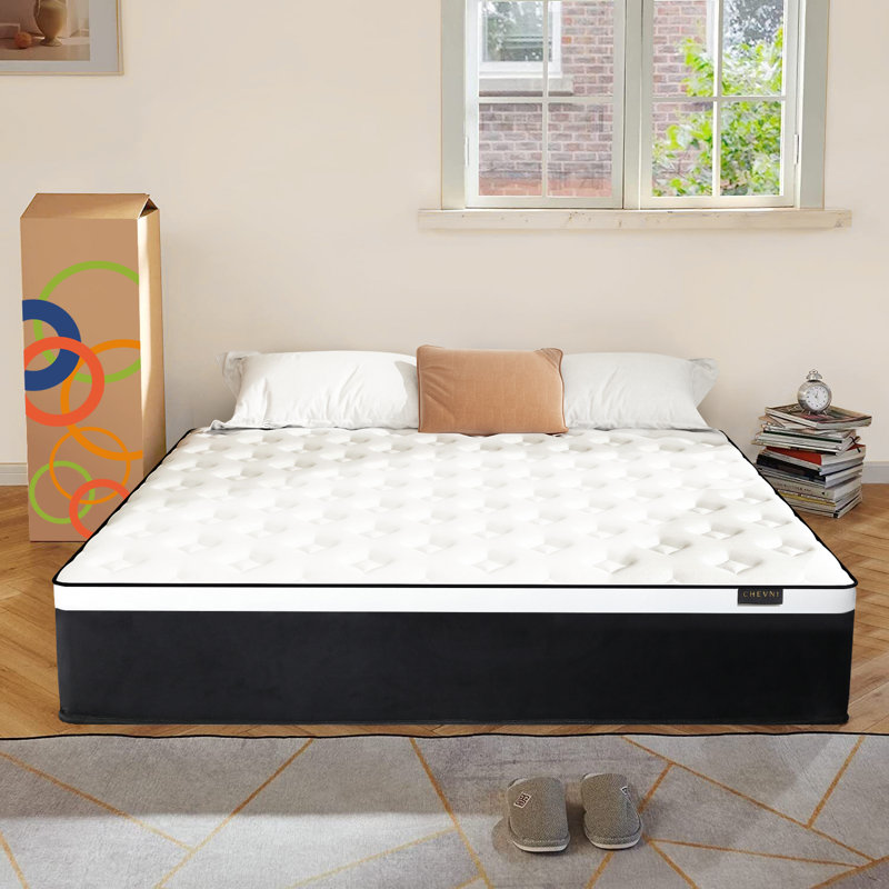 Medium Hybrid Mattress Pocket Spring with CertiPUR-US Certified Foam, Queen, Height Profile (10")