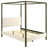 Mellie Vanilla Upholstered Queen Canopy Bed