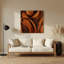 Abstract Shapes 93 Brown Metal Wall Art-54644690