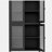 Classic Metal Storage Cabinet Display Cabinet with 4 Glass Doors 4 Shelves Cabinet  Bookcase Side Cabinet-1806447007