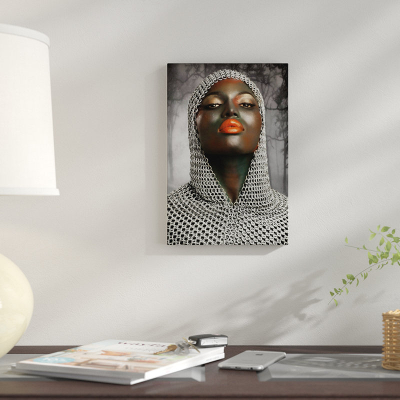 «The Warrior», impression sur toile, H 18 po x l 12 po x P 1,5 po, Toile tendue, Pas de tapis