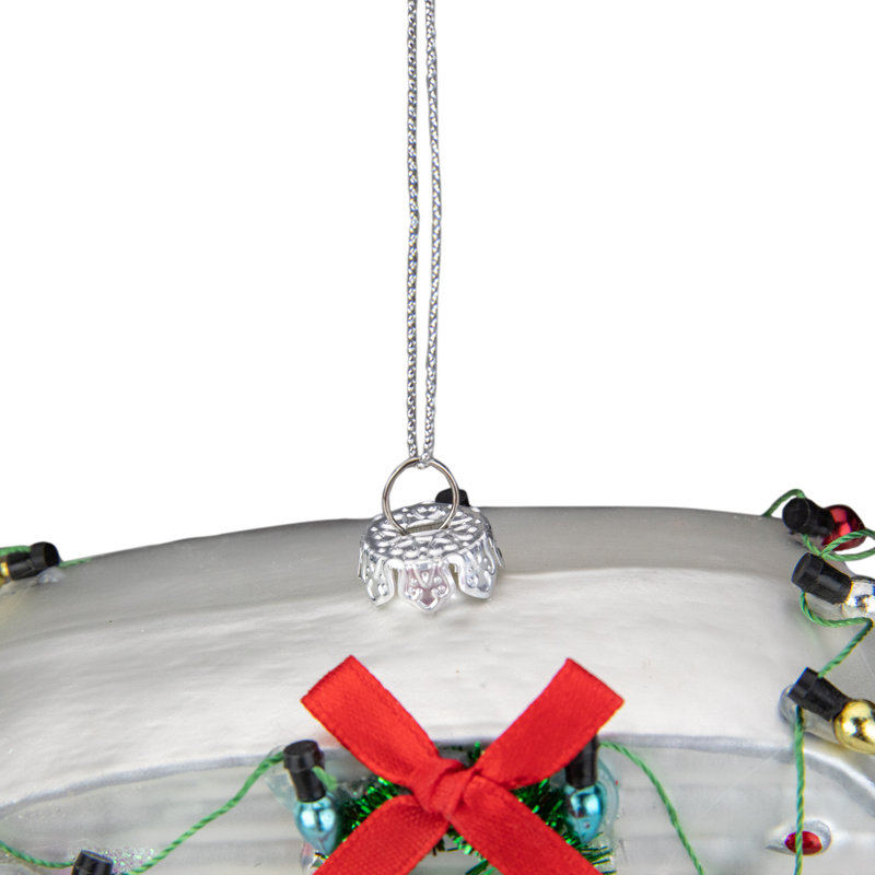 Ornement de Noël en verre 5 po