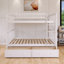 Lit superposé double sur lit double avec tiroirs à structure en bois-342010289-342010300