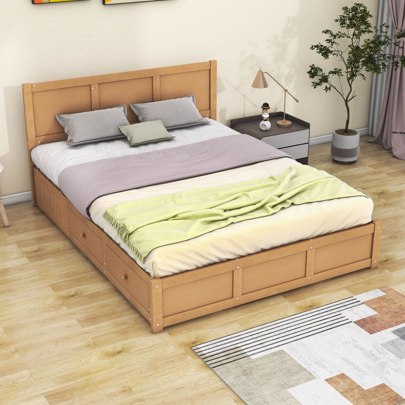 Lit plateforme avec rangement Amitai, Grand