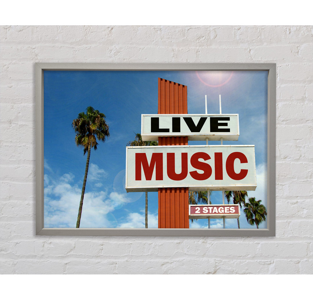 Live Music Venue - Einzelbildrahmen Typografie auf Leinwand