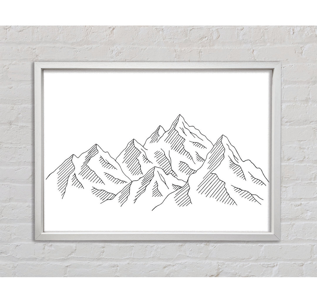 Simple Mountains - Einzelner Bilderrahmen Kunstdrucke auf Leinwand