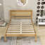 Lit plateforme en bois avec tête de lit et lattes Leajah-531359617