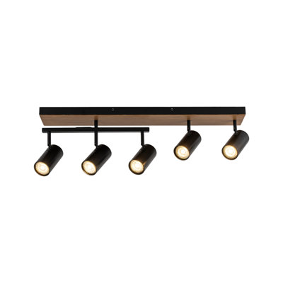 5-Light Ceiling Track Spotlight with Rotatable Arms & Adjustable Heads