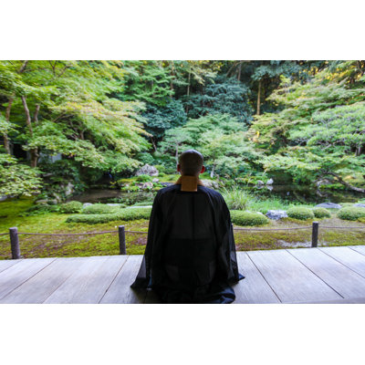 Buddhist Monks Performing Zen In The Fresh - Wrapped Canvas Print