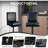 Set Of 4 Waterproof Bar Stool Covers With Back, Removable Stretch Slipcovers, Black