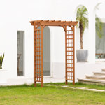Minaa 61" W x 26" D Solid Wood Garden Arches Arbor Arbours