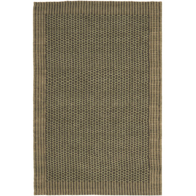 Auckland Chevron Handmade Flatweave Charcoal/Green Area Rug