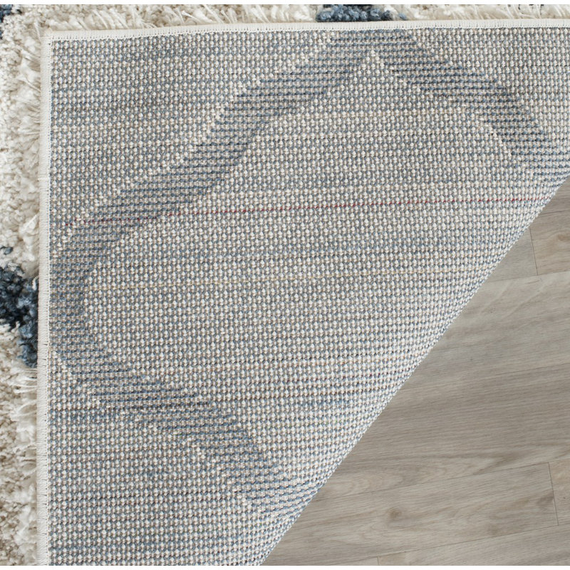 Tapis à poils longs Darrold Hudson, Tapis de couloir 2 pi 3 po x 10 pi