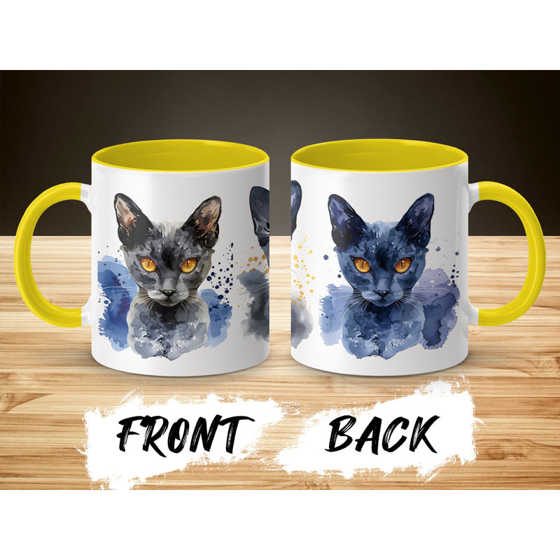 Ceramic Coffee Mug, 2, Yellow