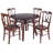 Darrens Table 5-pc Drop Leaf Dining Table With 4 Renaissance Chairs, Walnut-350527904