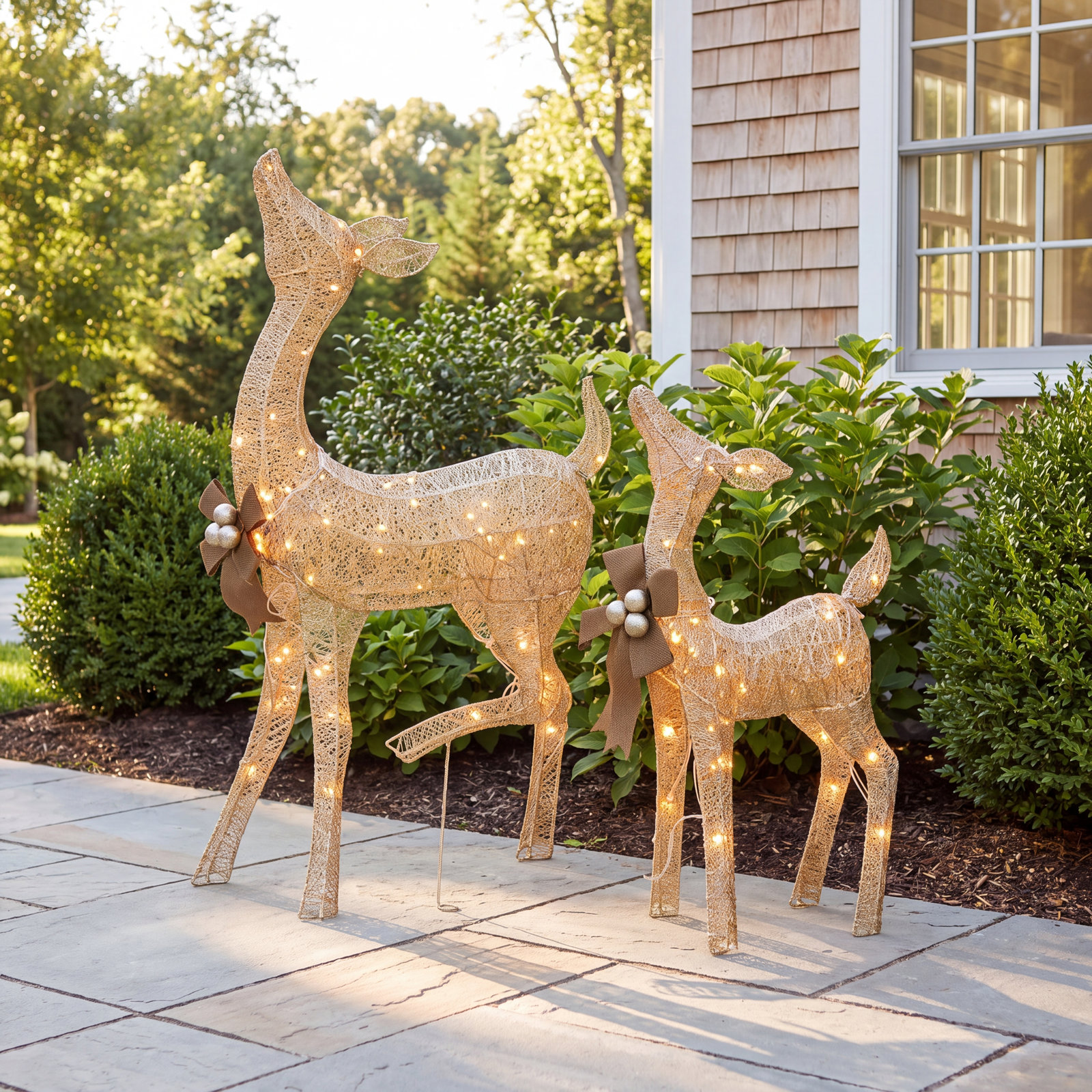 The Holiday Aisle® Fawn with Doe with LED Lights