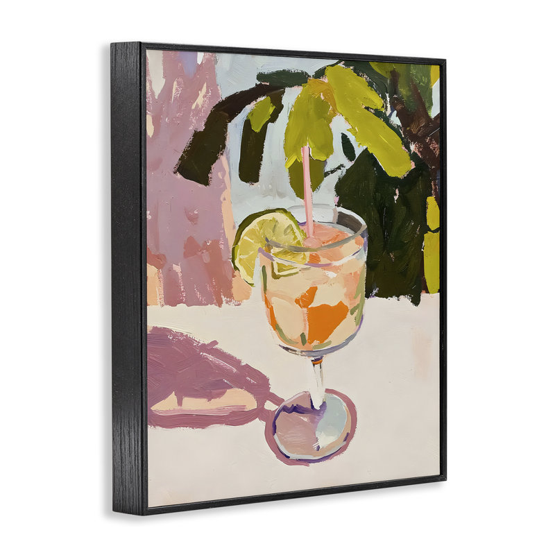 Estampe tropicale tropicale, giclée par Riley B, H 14 po x l 11 po, Giclée encadrée noir minuit