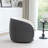 Aastha Velvet Upholstered Swivel Barrel Chair-480053080