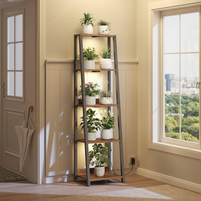 Support pour plante à 5 niveaux avec lumière et minuteur