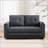 3-In-1 Convertible Upholstered Futon Sofa Bed With Tufted Design, Side Pockets, And Cup Holder For Modern Living-83827191